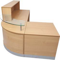 Flow Reception Desk Rapid Worker W2400xd1600mm