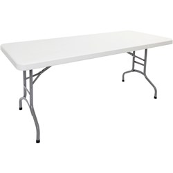 Poly Folding Table 1800X750mm Off White