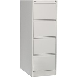 Go Silver Grey 4 Drawer Filing Cabinet