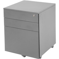 Rapidline Precious Silver 610x460x475mm 2P/1F Drawer Steel Mobile Pedestal