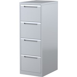 Steelco 4 Drawer Silver Grey Filing Cabinet