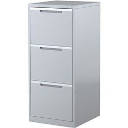 Steelco 3 Drawer Silver Grey Filing Cabinet