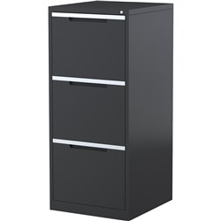 Steelco 3 Drawer Graphite Ripple Filing Cabinet