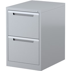 Steelco 2 Drawer Silver Grey Filing Cabinet