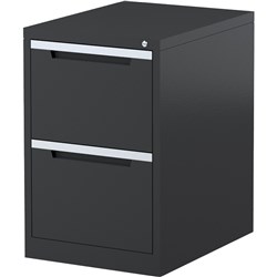 Steelco 2 Drawer Graphite Ripple Filing Cabinet