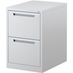 Steelco 2 Drawer White Satin Filing Cabinet