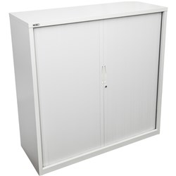 Go White Satin 1200x900x470mm Tambour Door Cupboard