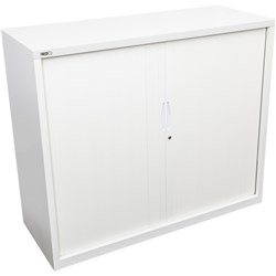 Go White Satin 1200x1200x470mm Tambour Door Cupboard