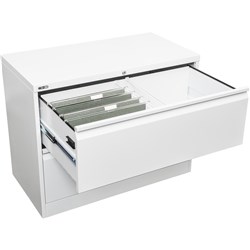 Go White China 2 Drawer 705x900x470mm H/Duty Lateral Filing Cabinet
