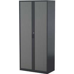 Steelco Tambour Door Graphite Ripple 2000x900x463mm 5 Shelf Cabinet