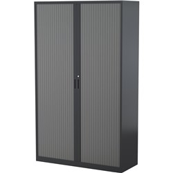 Steelco Tambour Door Graphite Ripple 2000x1200x463mm 5 Shelf Cabinet