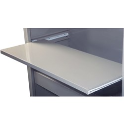 Steelco Tambour White Satin 900mm Pull Out Reference Shelf