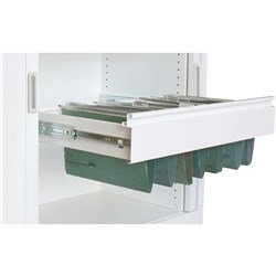 Steelco Tambour White Satin 900mm Pull Out File Frame