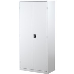 Steelco White Satin 2000x914x463mm 4 Shelf Stationery Cupboard