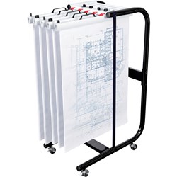 Planhorse 1000 A1 10 Clamp Mobile Plan Trolley