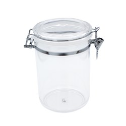 Storage Canister Compass Round Acrylic 1.8L. D12.5X19cm