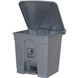 Cleanlink 30L Grey Rubbish Bin With Pedal Lid