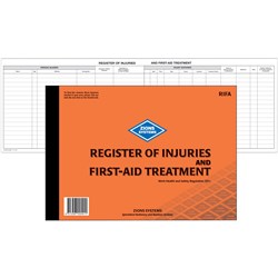 Register Of Injuries & First Aid Zions