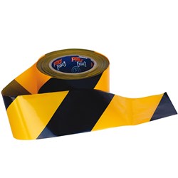 Tape Barricade Yellow/Black Safety 100Mx75mm