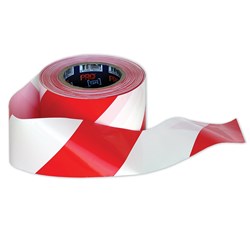 Tape Barricade Red/White Safety 100Mx75mm