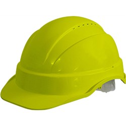 Maxisafe Vented Hard Hat Sliplock Harness Fluro Yellow