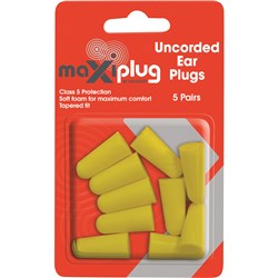 Maxisafe Disposable Earplugs Uncorded Class 5 27Db