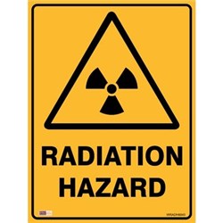 Zions Radiation Hazard 45x60cm Metal Warning Sign