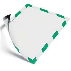 Durable A4 Green/White Magnetic Duraframe Security Sign Holder
