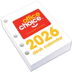 Office Choice 2025 Side Punch Calendar Refill