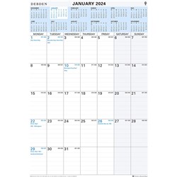 Debden 2024 394x577mm Month To View Wiro Wall Calendar