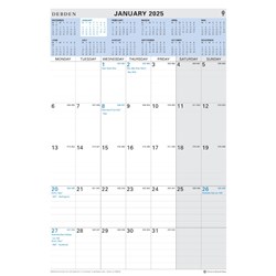 Debden 2024 394x577mm Month To View Wiro Wall Calendar