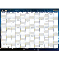 Writeraze 2026 QC2 500x700mm Executive Laminated Year Planner