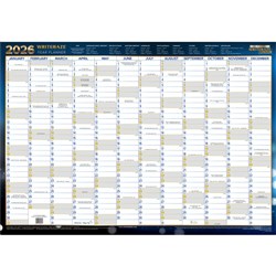 Writeraze 2026 QC2 700x1000mm Executive Laminated Year Planner