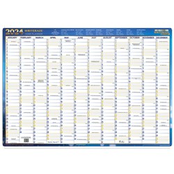 Writeraze 2024 QC2 700x1000mm Executive Laminated Framed Year Planner