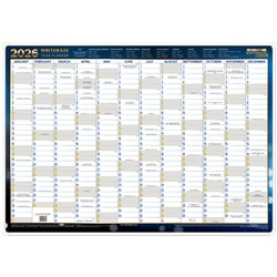 Writeraze 2026 QC2 500x700mm Executive Laminated Framed Year Planner
