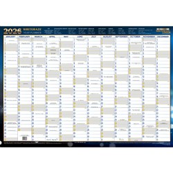 Writeraze 2026 QC2 500x700mm Recycled Executive Laminated Year Planner