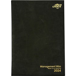 Office Choice 2025 A5 Management Black Day To Page 1hr Appointment Wiro Diary