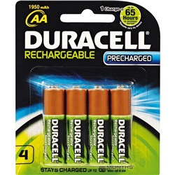 Duracell AA Rechargable Battery CD/4