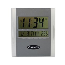 Clock Carven Wall Digital Square