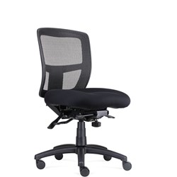 Rapidline Operator Chair Ergonomic Mesh Black Fabric Seat Black Mesh