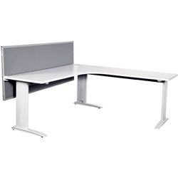 Summit Corner Workstation White Frame Cable Beam 1500X1500X750Mm White Top