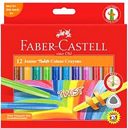 Faber-Castell Twistables Junior Triangular Crayons Assorted 12S