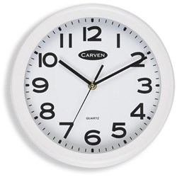 Clock Carven Wall 250mm White