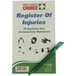 Trafalgar Register Of Injuries Booklet Register Of Injuries Booklet