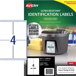 Avery White L7915 Ultra Heavy Duty Industrial Labels