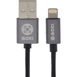 Moki 90Cm Gun Metal Lightning Cable