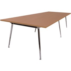 Rapid 3200x1200x750mm 2 Piece Beech Top Double Stage Air Boardroom Table