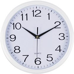 Italplast 43cm White Frame/White Face Wall Clock