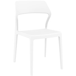 Snow Stackable Chair White Without Arms