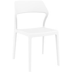 Snow Stackable Chair White Without Arms